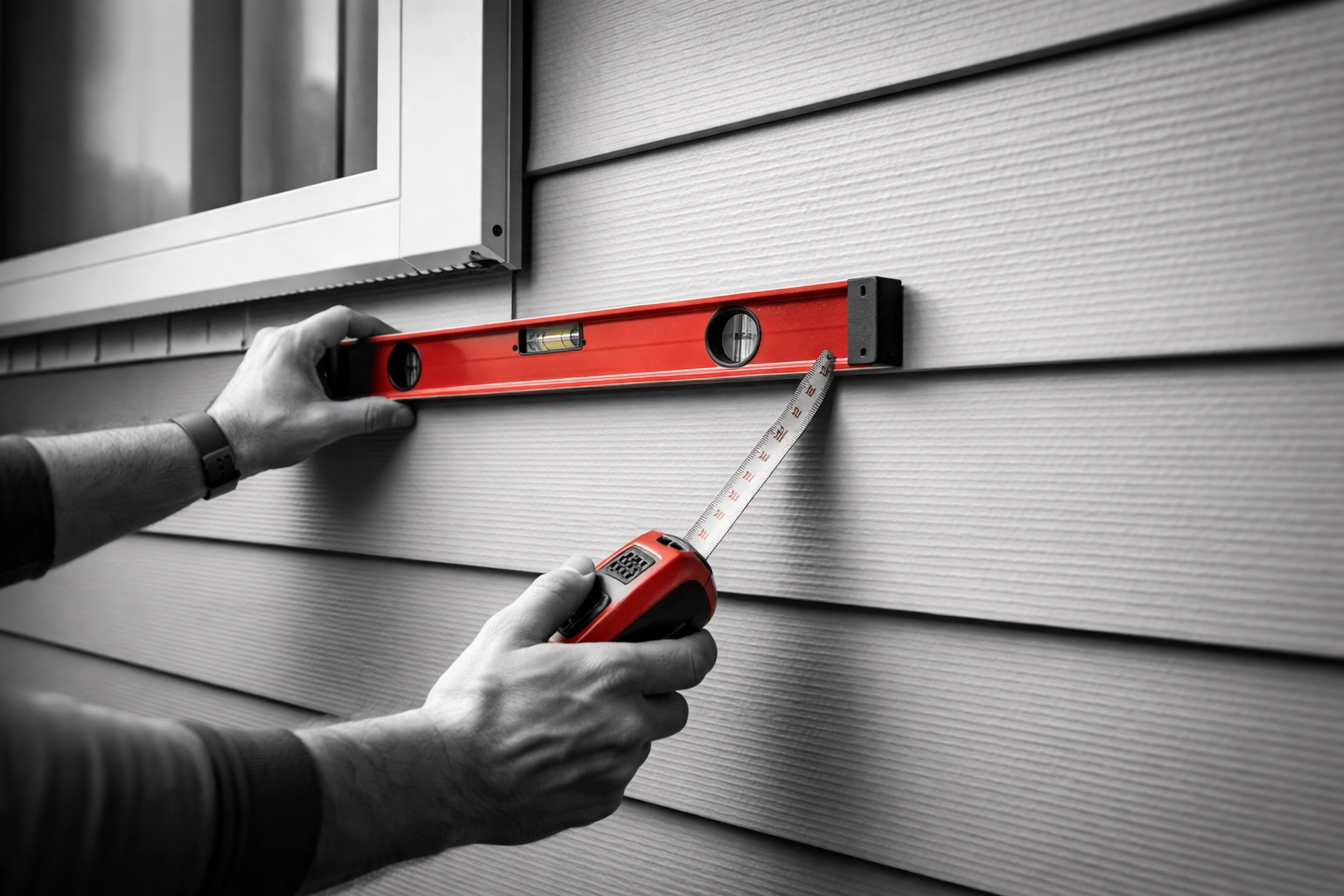 Close-up of contractor installing fiber cement siding, highlighting expert craftsmanship and material quality for Chattanooga homes.