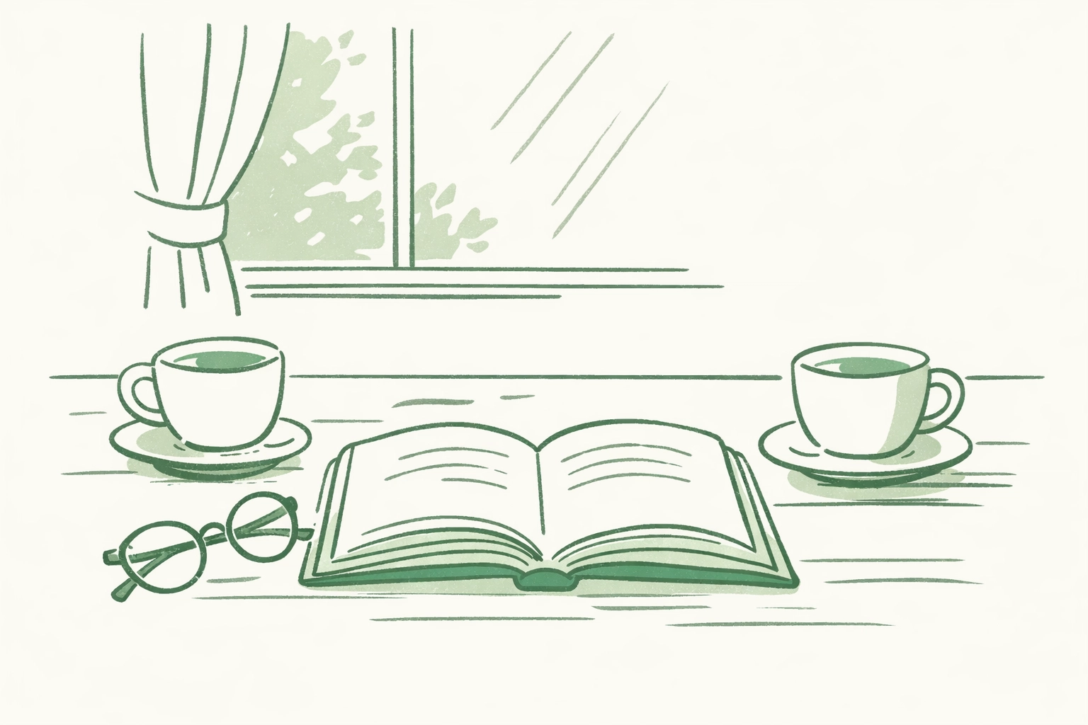 MM romance book with coffee cups representing shared gay fiction reading and literary connection