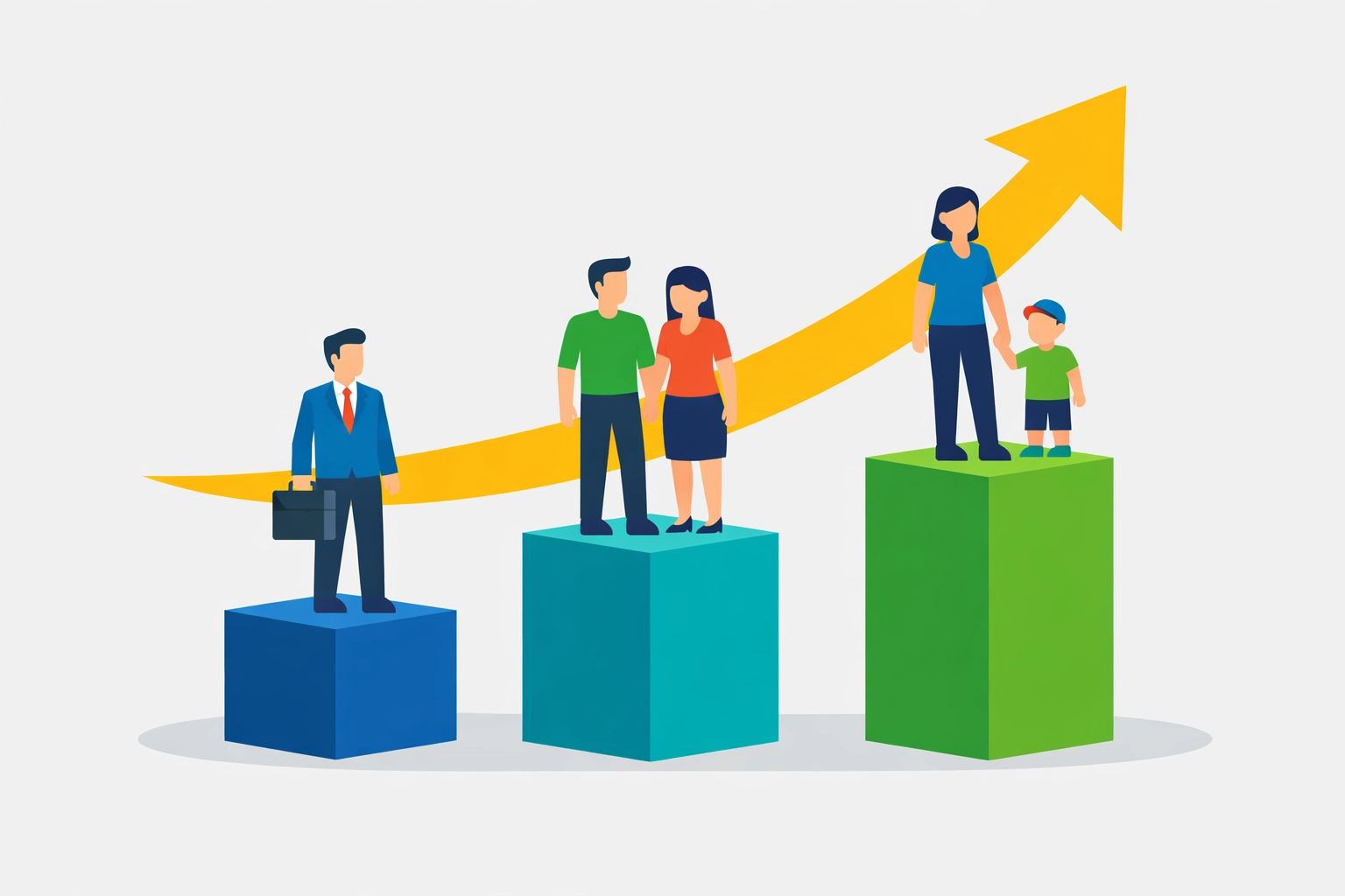 Visualizing the 2026 standard deduction increases for single, married, and head of household tax filers.
