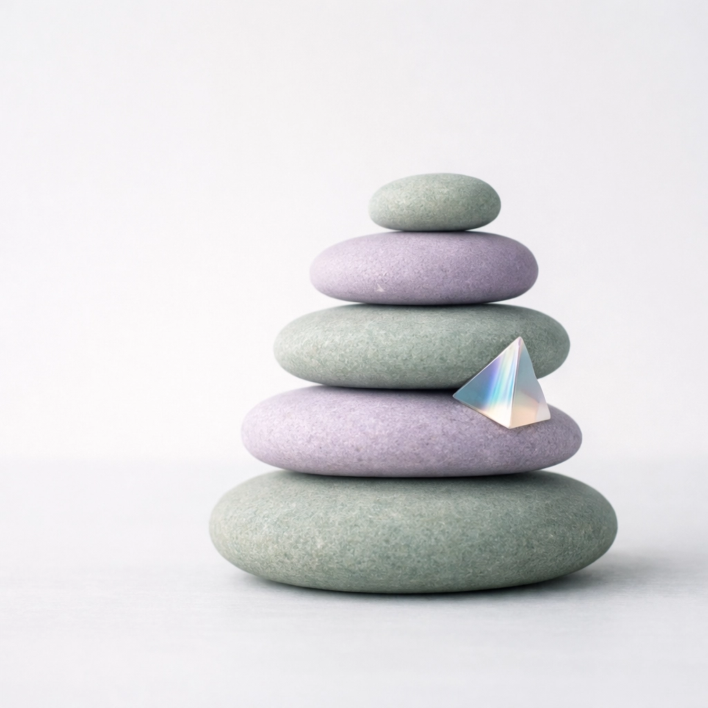 Balanced stones symbolizing the emotional labor and career transitions of LGBTQ executive leaders.