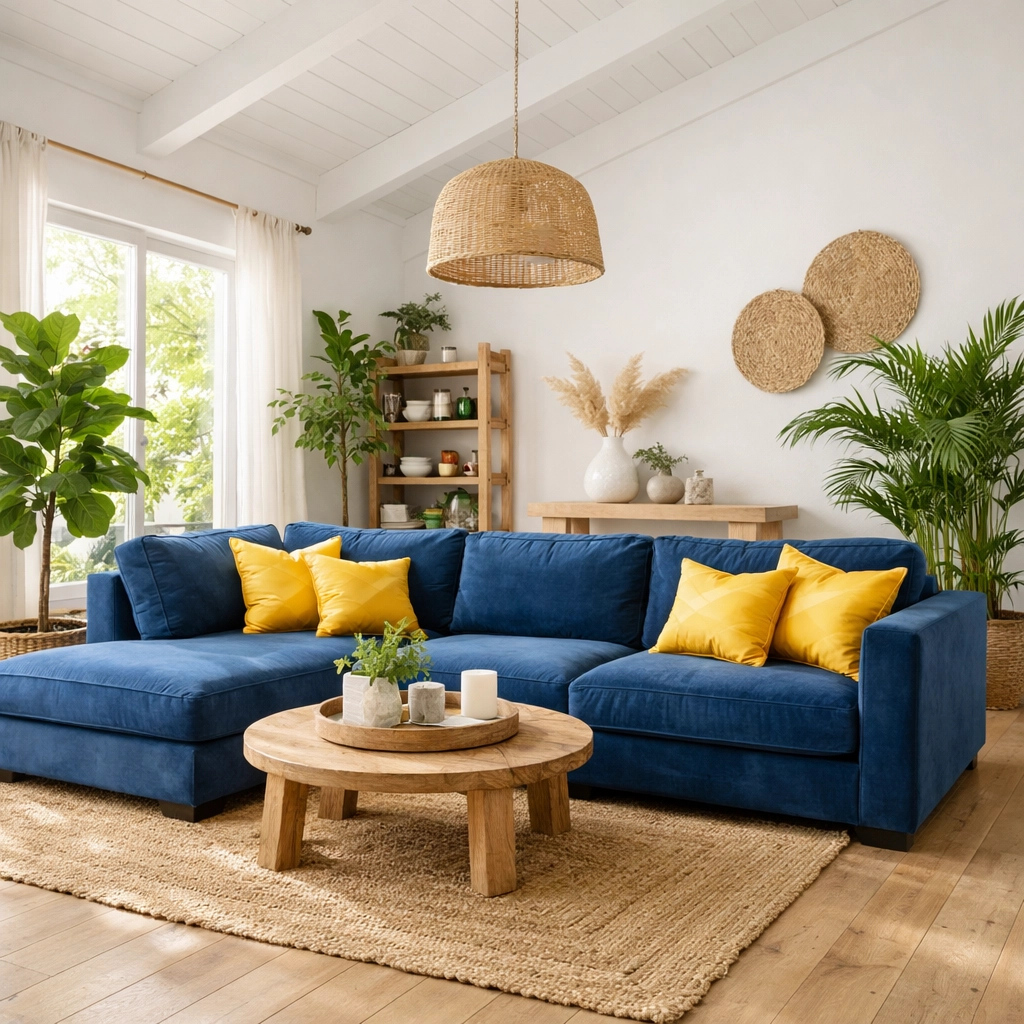 Pristine luxury living room cleaned with eco-friendly residential cleaning Massachusetts methods.