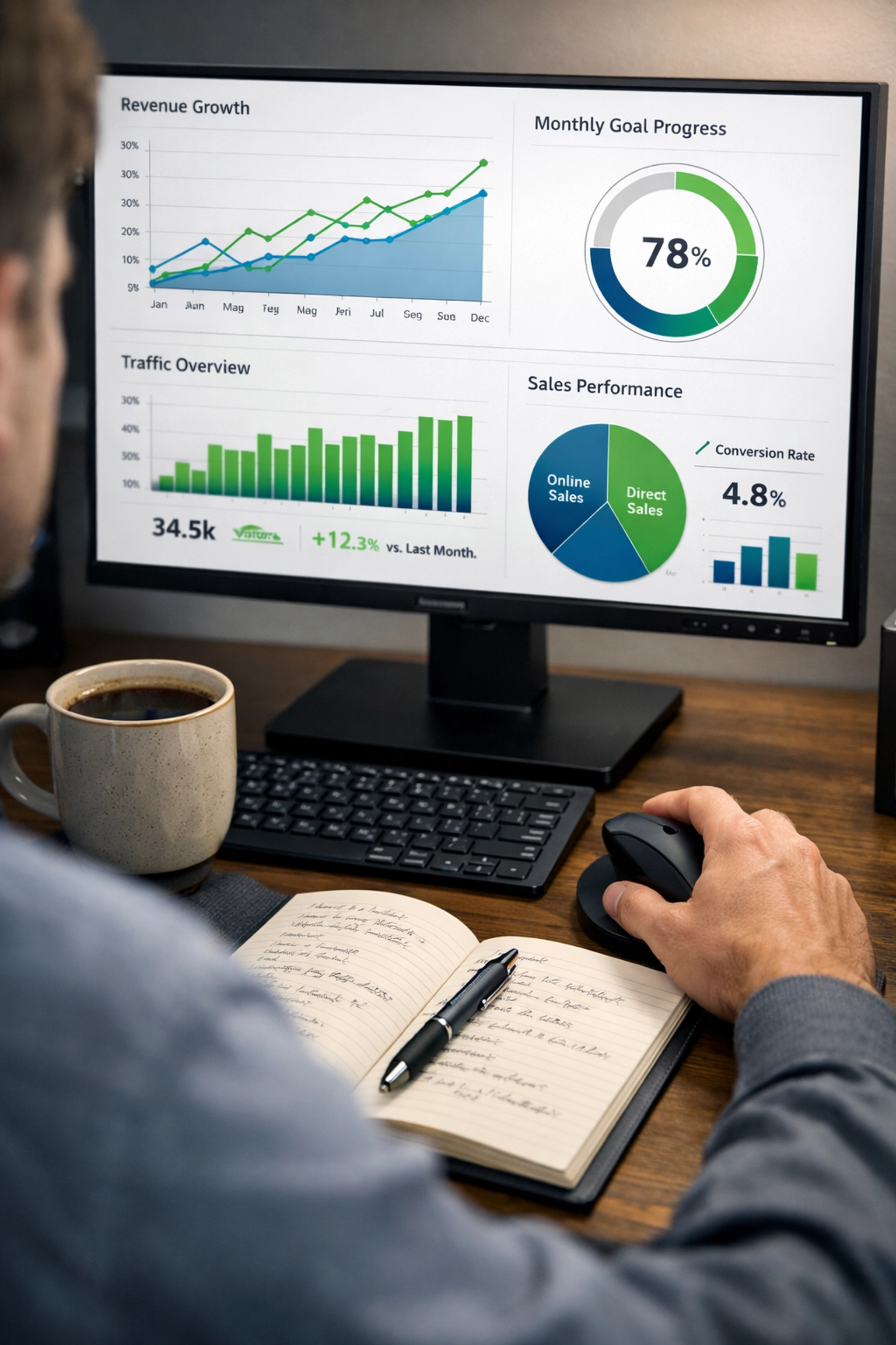ServiceNow ITOM dashboard showing performance metrics during a license audit and ROI assessment.