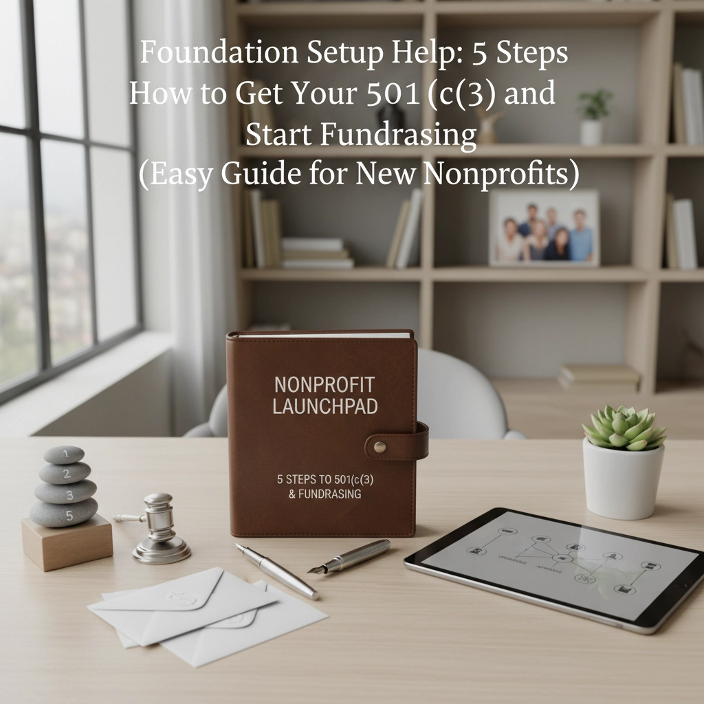 Foundation Setup Help: 5 Steps How to Get Your 501(c)(3) and Start Fundraising (Easy Guide for New Nonprofits)