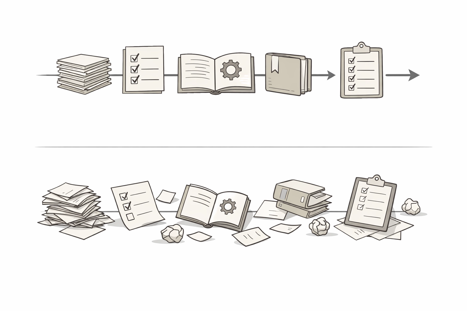 Standardized operational processes versus unorganized workflow in fleet scaling