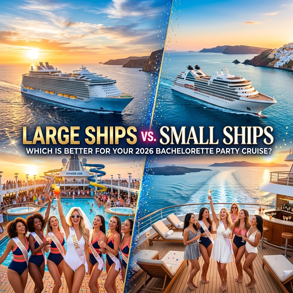 [HERO] Large Ships vs. Small Ships: Which Is Better for Your 2026 Bachelorette Party Cruise?