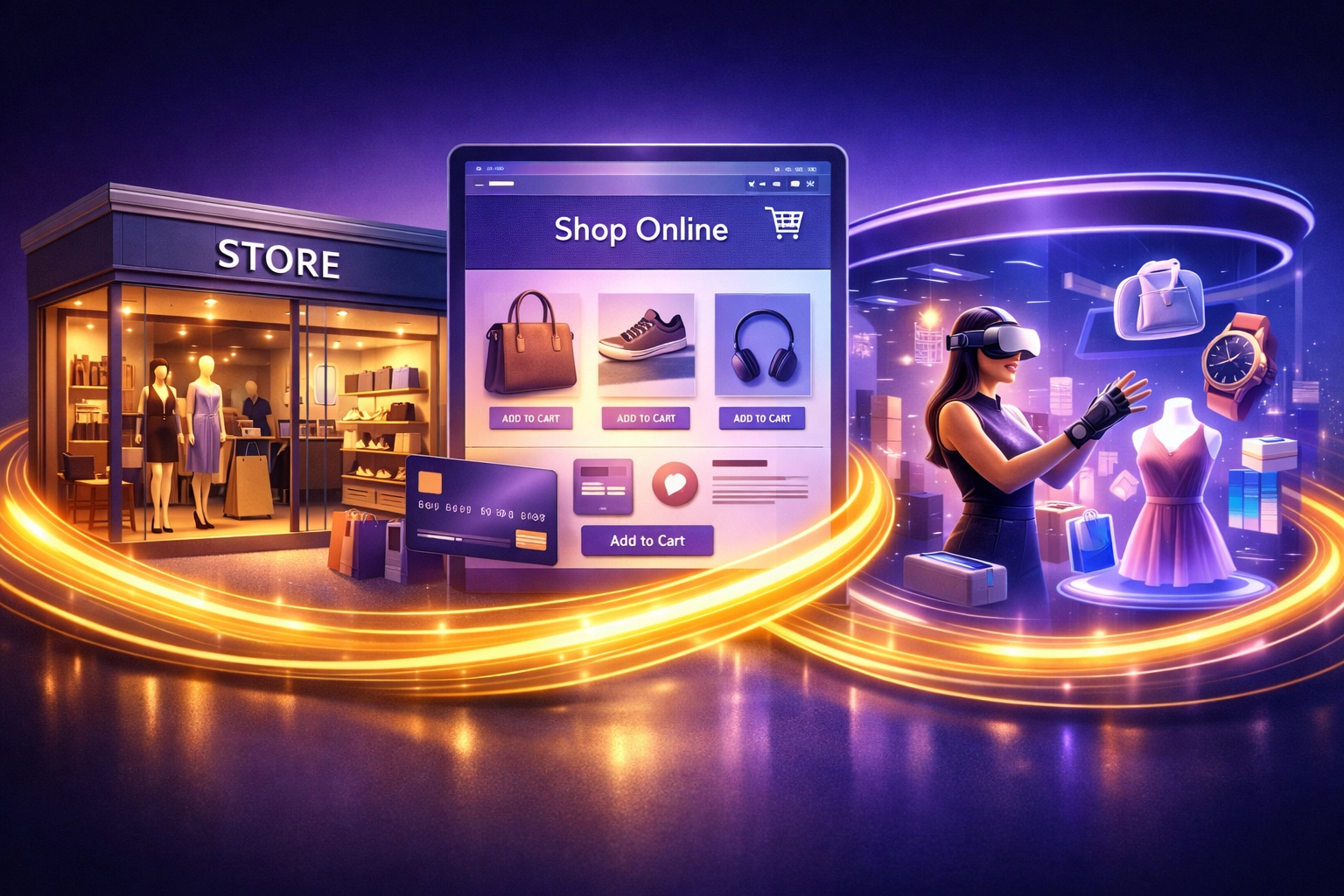 Unified LUSD payments across physical retail, online store, and metaverse shopping environments