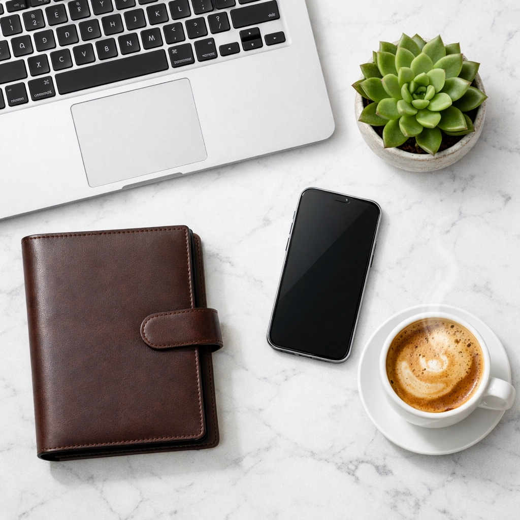 Organized workspace symbolizing stable IT costs and managed services for successful Vacaville business owners.