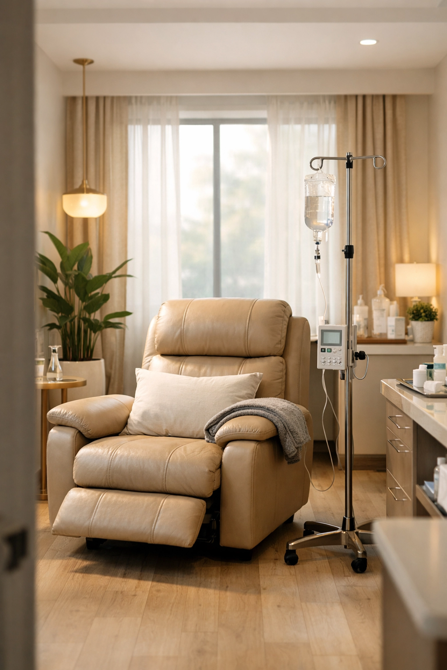 Comfortable medical treatment room for NAD+ IV therapy at VidaVital Medical Las Vegas