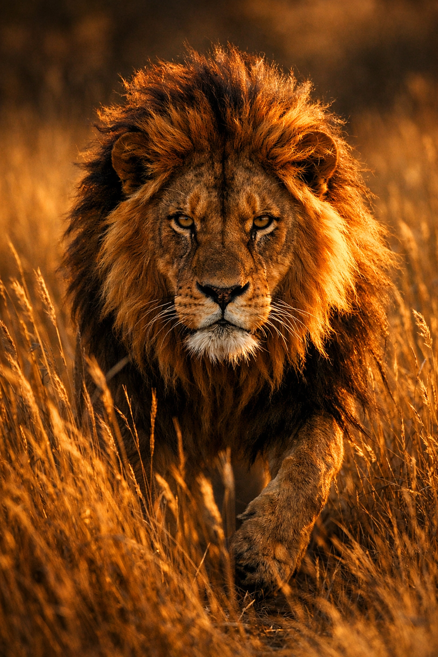 A powerful lion in the savanna representing strategic retirement planning and the 2026 catch-up rules.