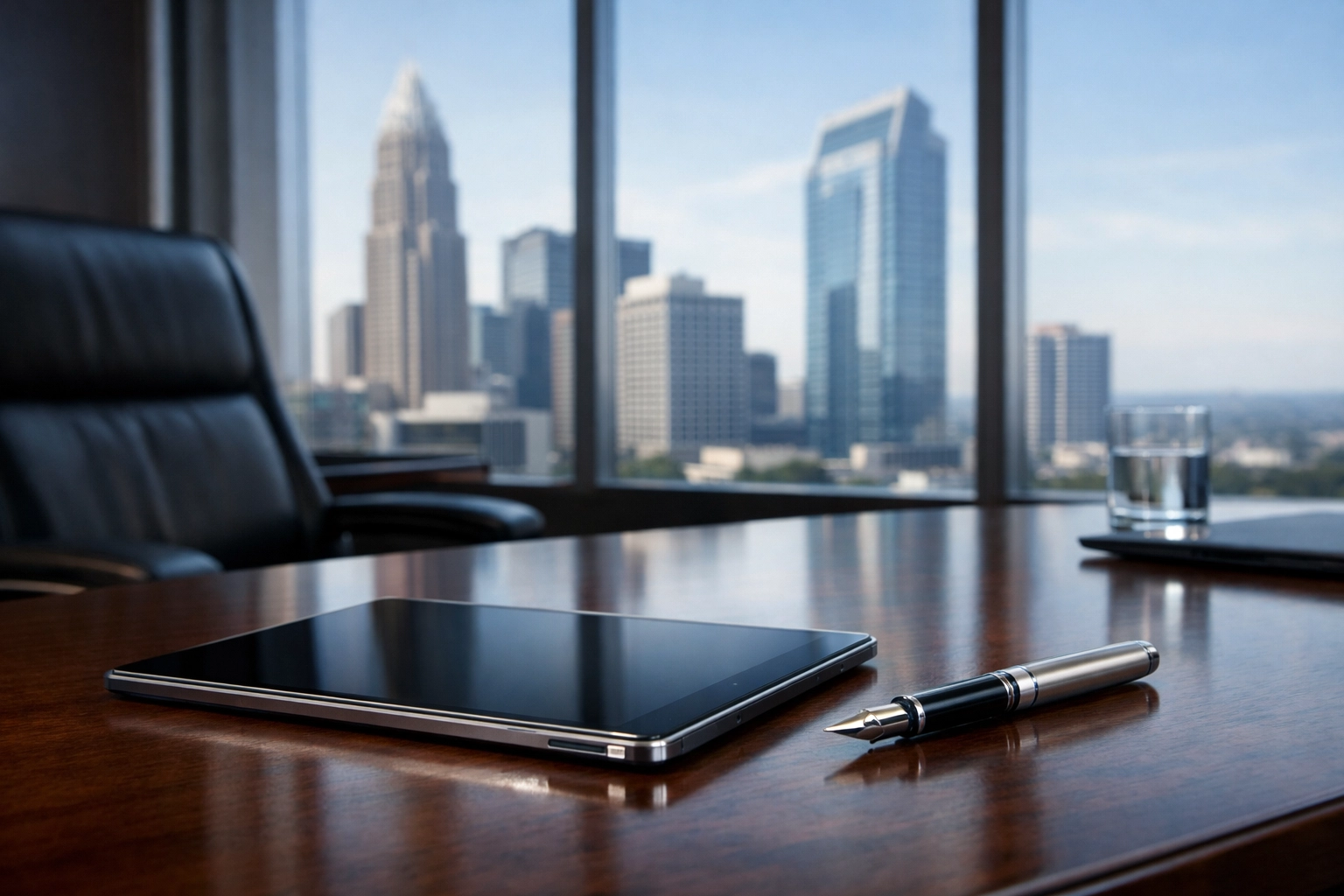 Professional office setting illustrating strategic exit planning for business owners in North Carolina.