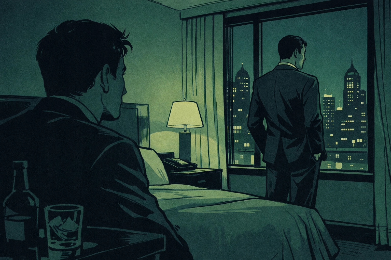 Forbidden hotel affair between political rivals in gay MM romance story