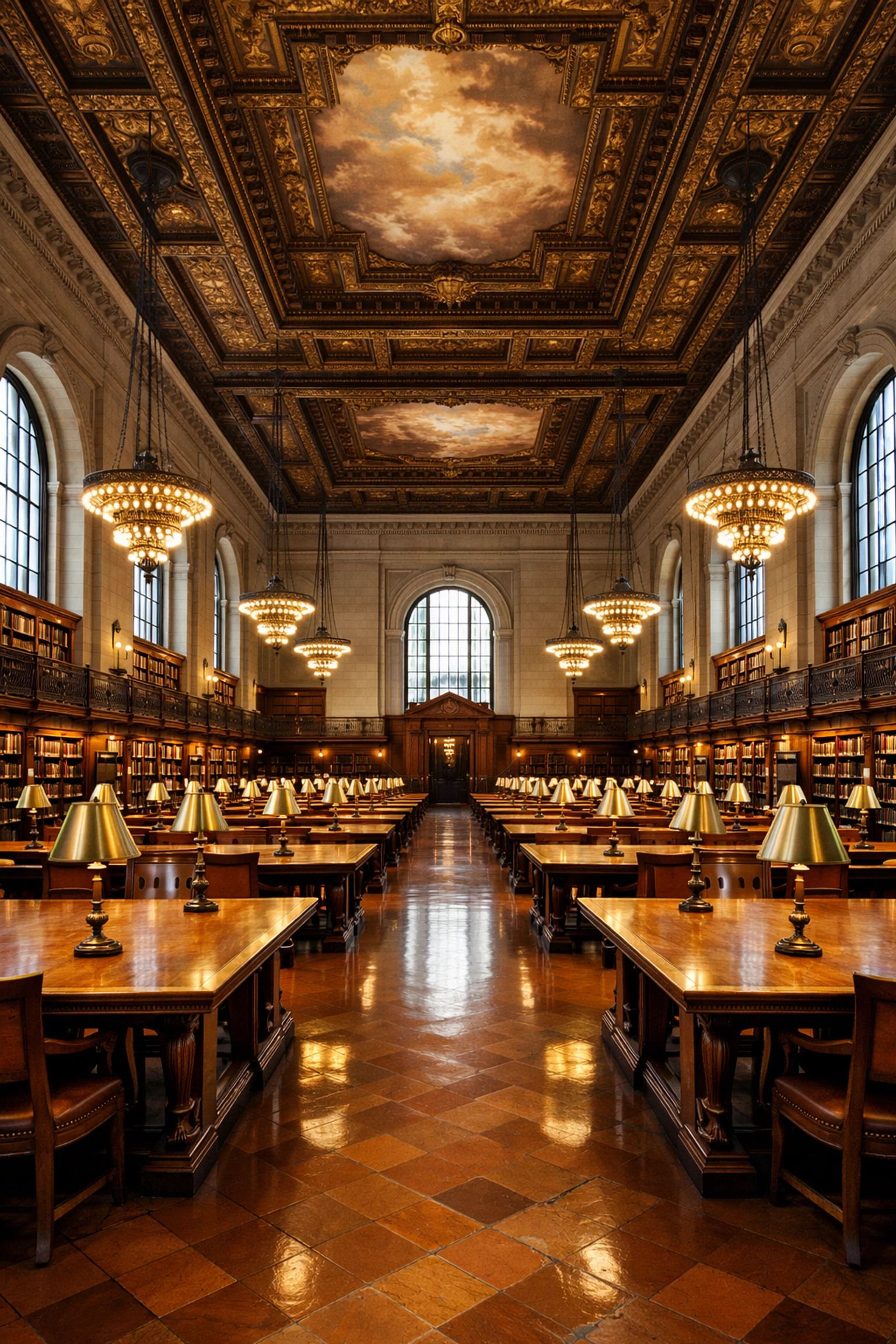 A grand historic library interior, showcasing a high-end photography location that requires special permits.