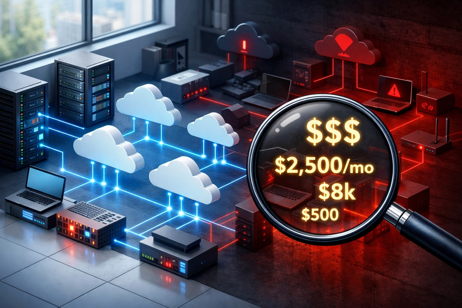 ServiceNow discovery audit revealing shadow IT assets and hidden cloud infrastructure costs