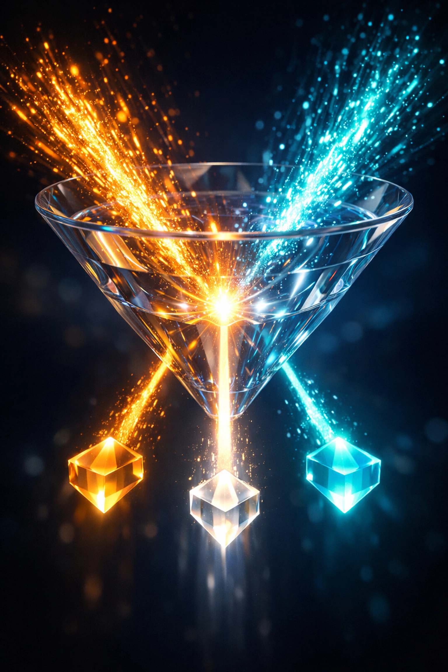 Digital funnel sorting incoming data streams for business process automation and CRM routing.