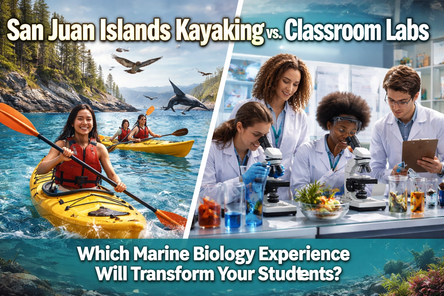 [HERO] San Juan Islands Kayaking vs. Classroom Labs: Which Marine Biology Experience Will Transform Your Students?