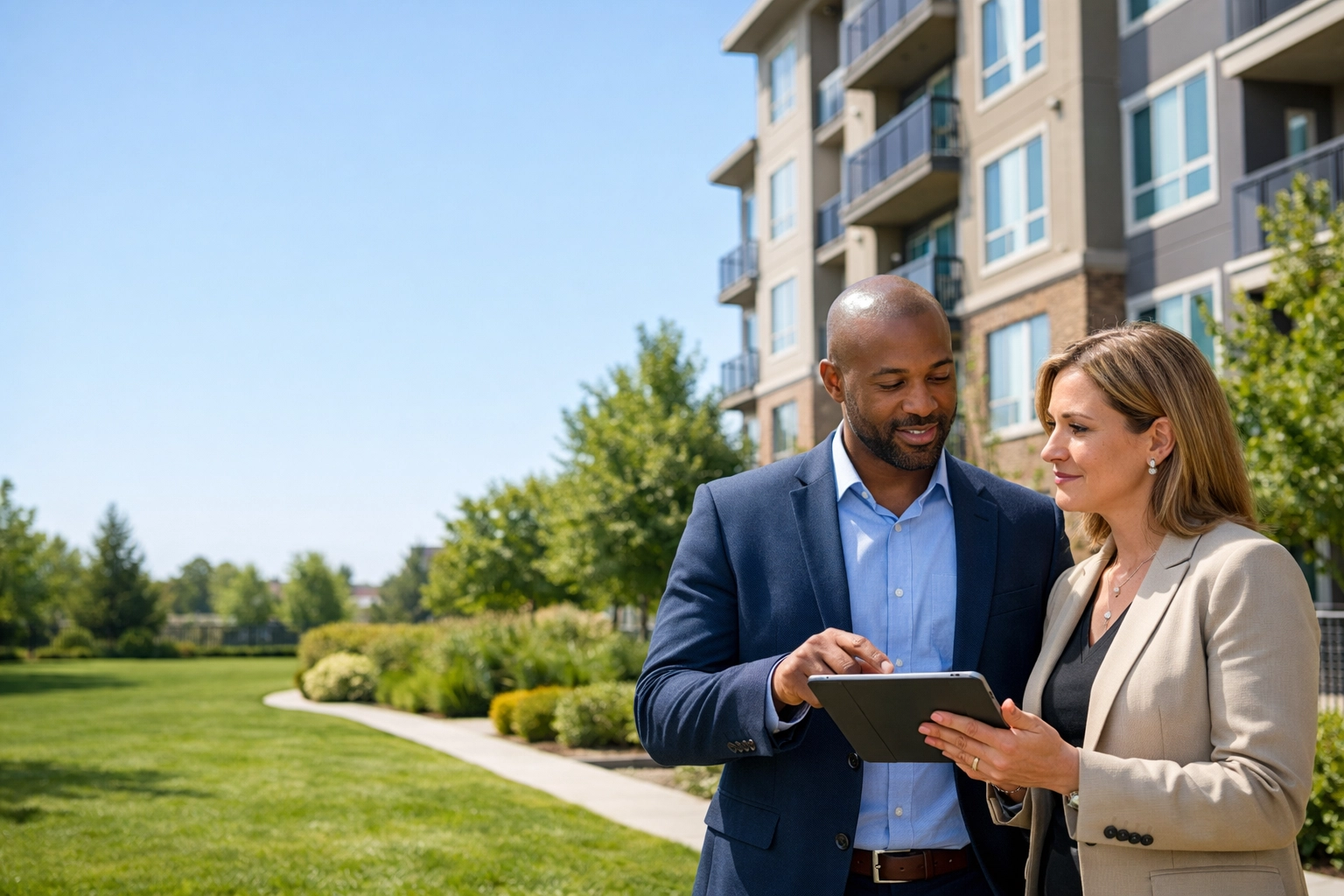 Nonprofit professionals reviewing HUD compliance and federal grant eligibility for a housing program audit.