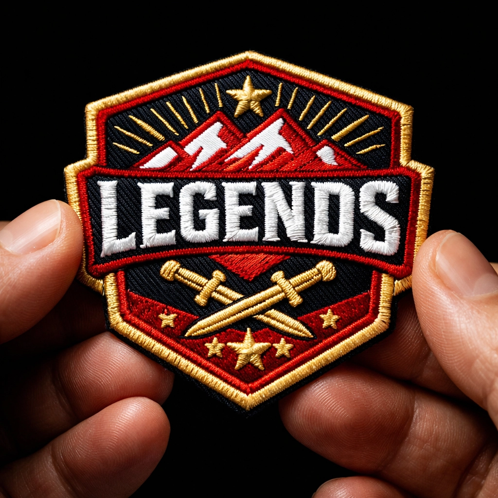 Custom embroidered patch showcasing detailed stitching and professional craftsmanship