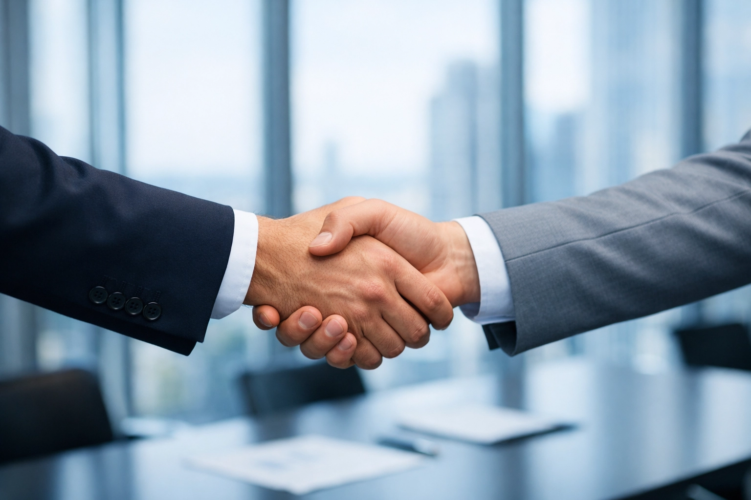 Business owners completing successful sale transaction in Alabama