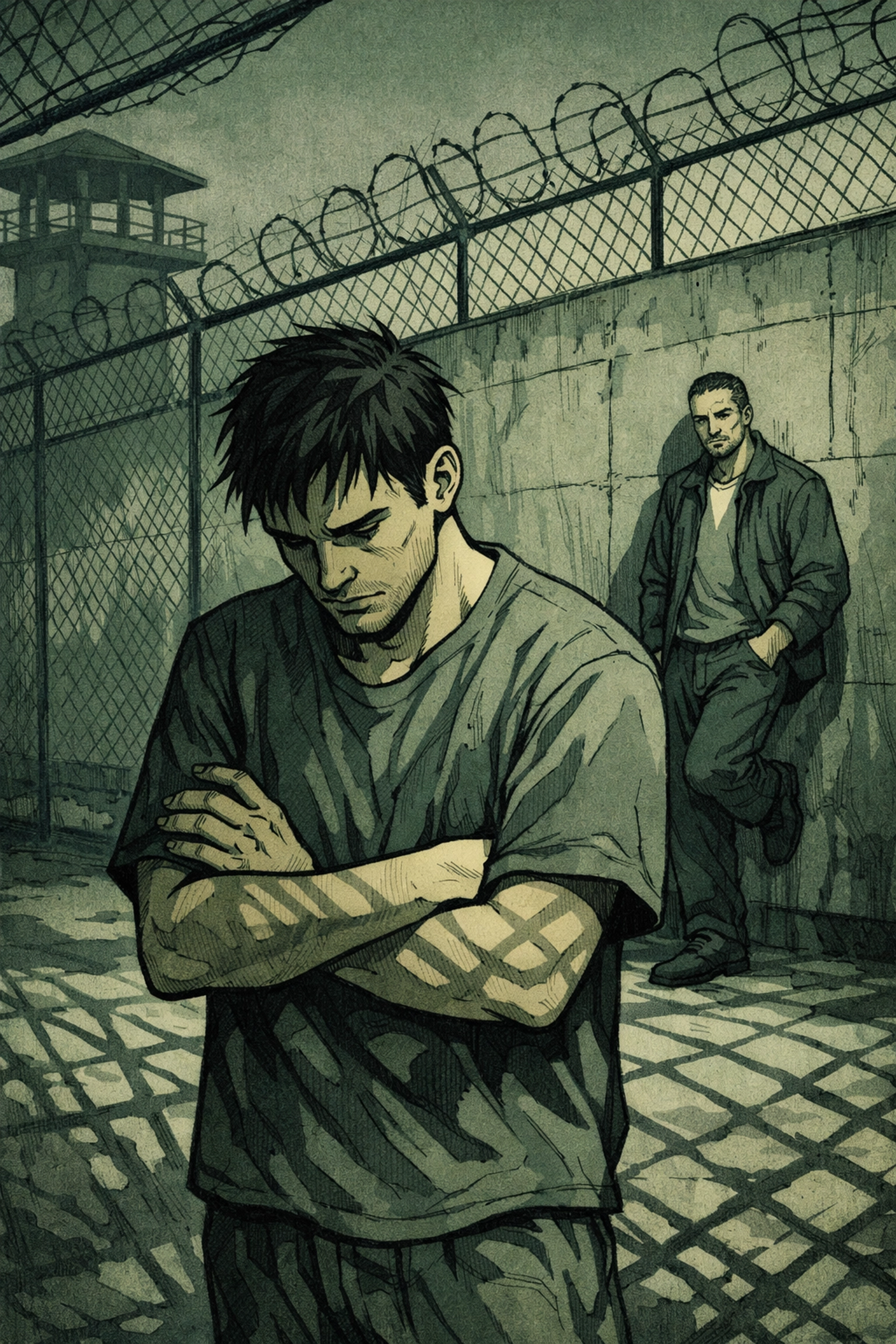 Cris Vale and Zak Winters in Blackwell Penitentiary - MM romance Concrete Heart by Dick Ferguson