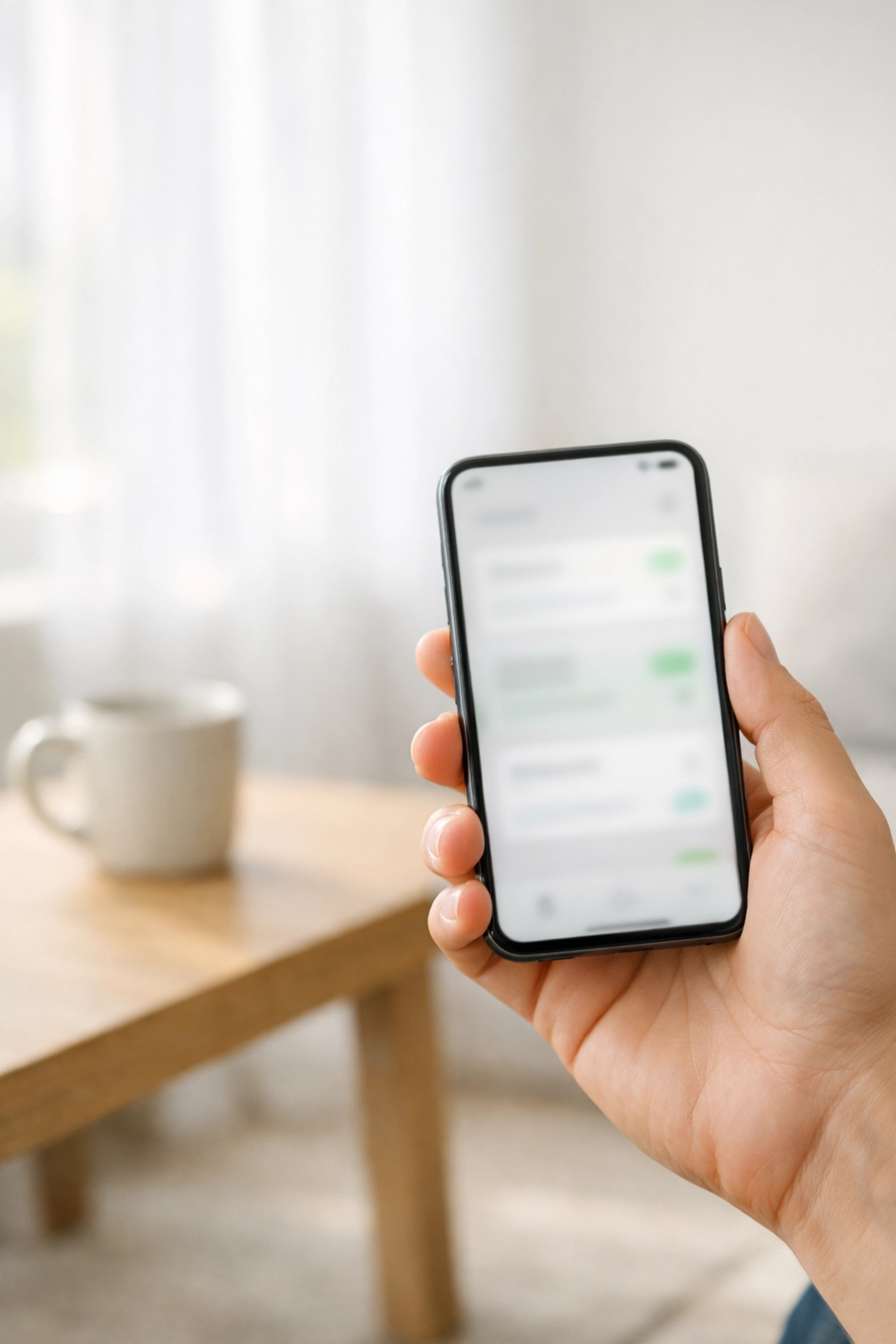 Person applying for a same day loan in Canada on a smartphone.