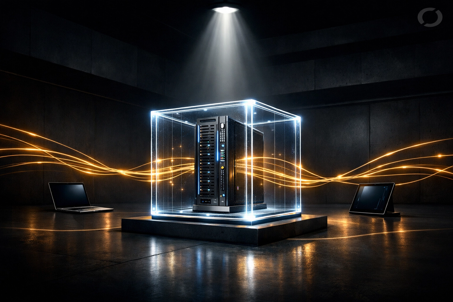 Secure private VPS hosting representing digital sovereignty and owned AI infrastructure.