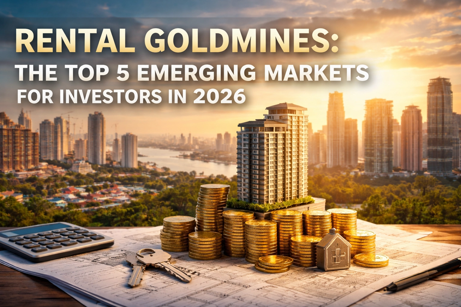 A map showing top emerging real estate markets for investors