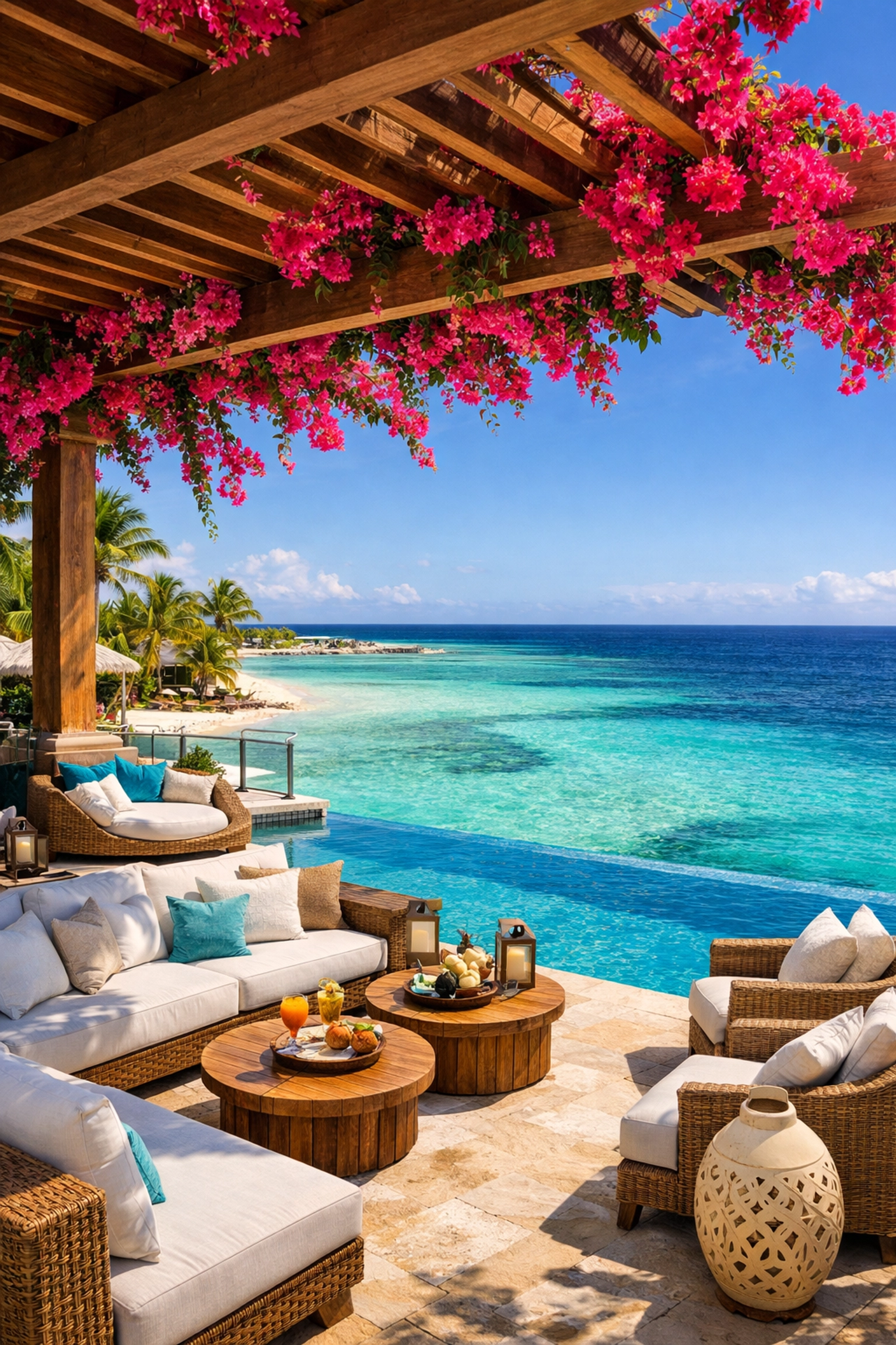 Luxury resort terrace in the Dominican Republic representing high-end commercial photography work.