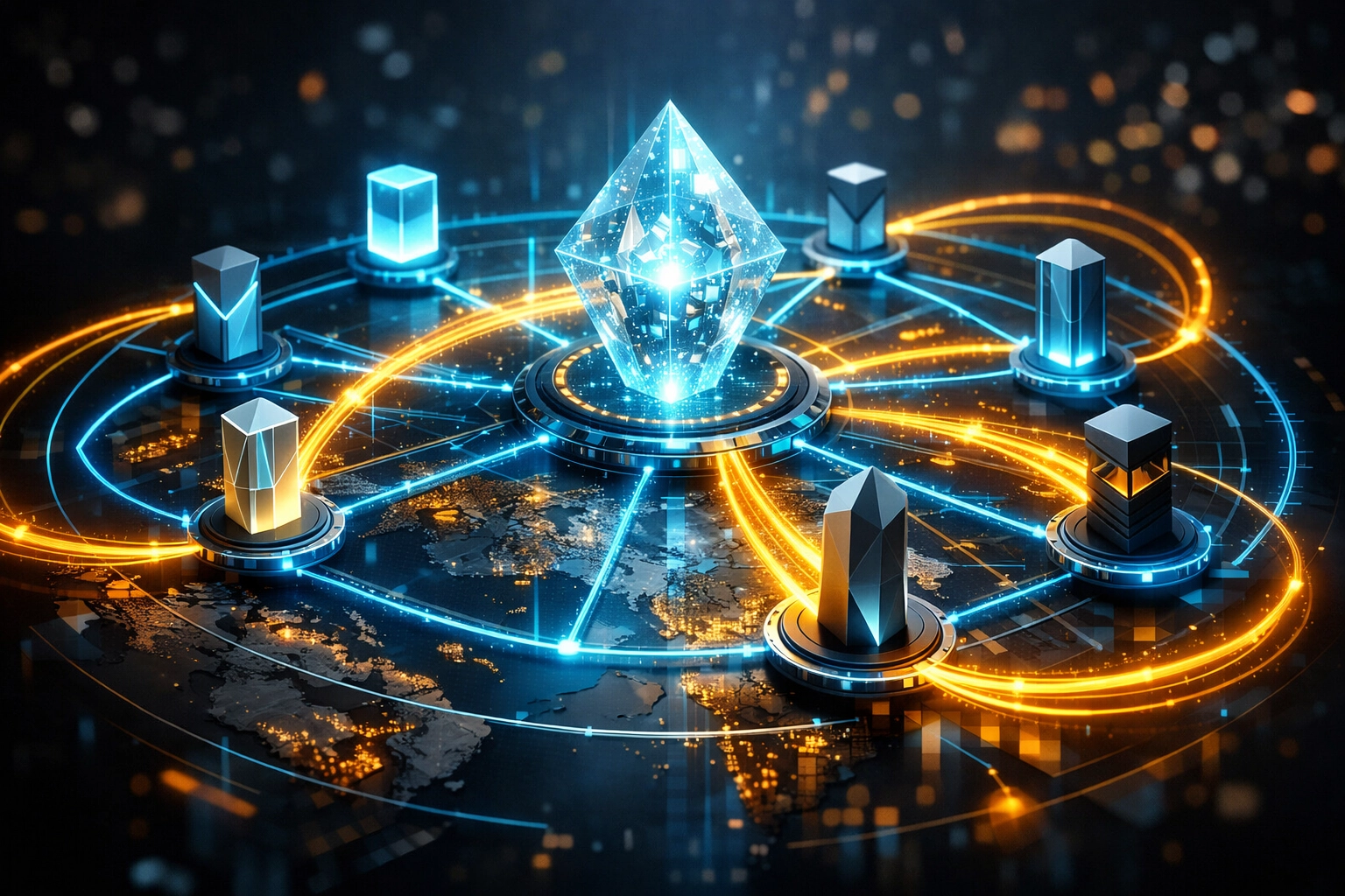 AI-driven intelligent routing optimizing global liquidity and Web3 payment paths across multiple blockchain networks.