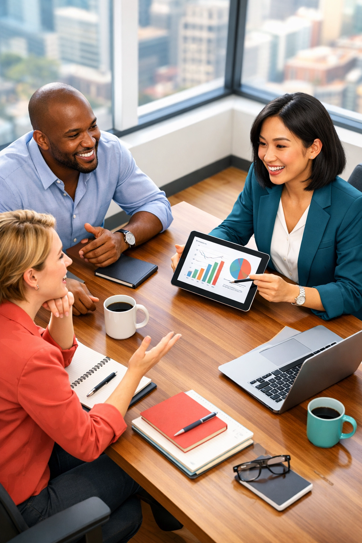 Team collaboration meeting with leader listening to employee ideas to stop micromanaging