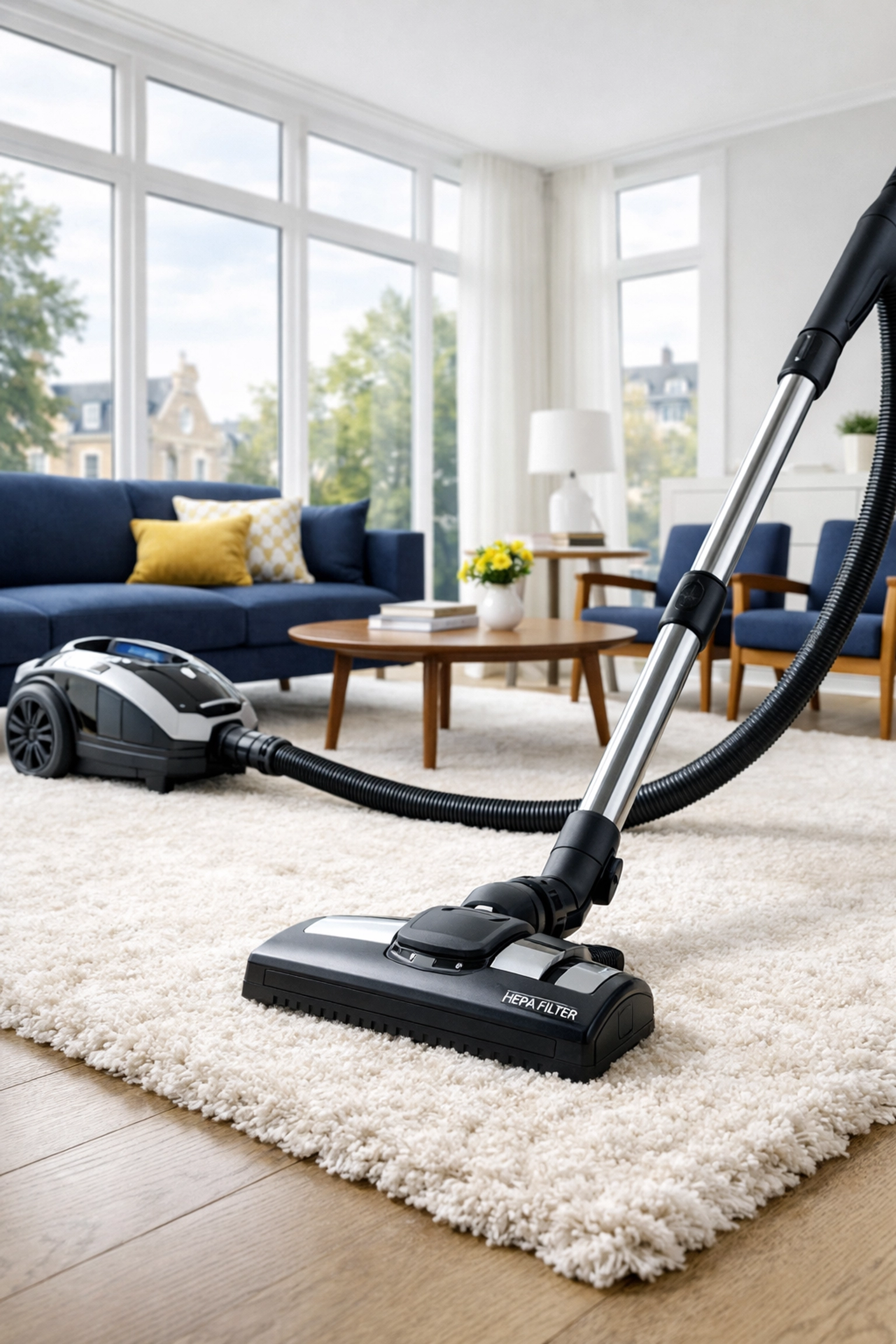 Professional HEPA vacuuming in a clean Cambridge home for the best eco-friendly cleaning Boston.