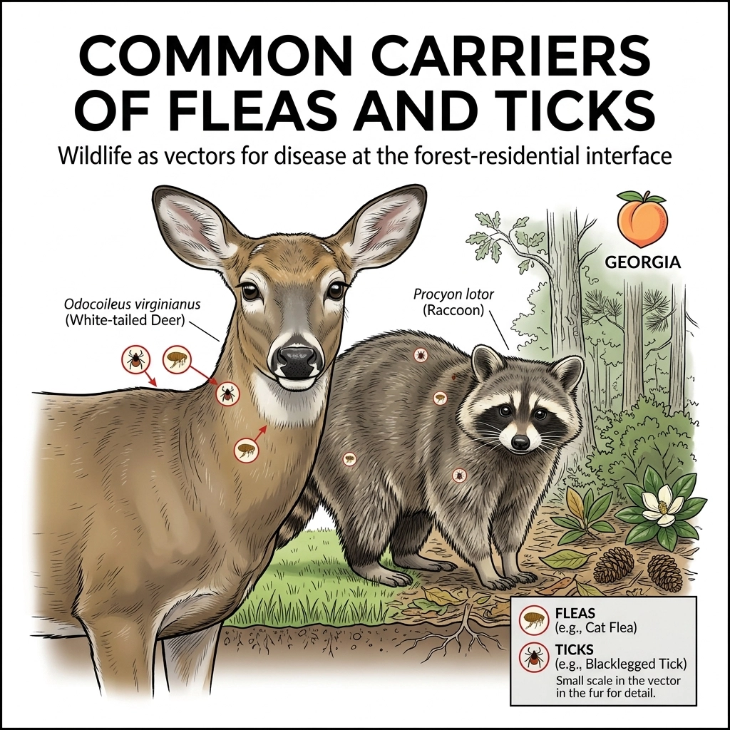 Wildlife carriers of fleas and ticks