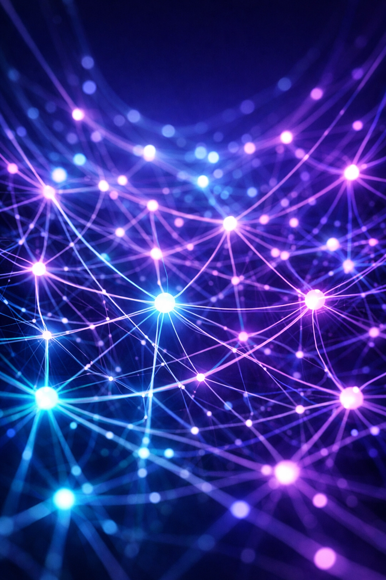 Connected digital knowledge web showing how AI productivity tools organize and link ideas.