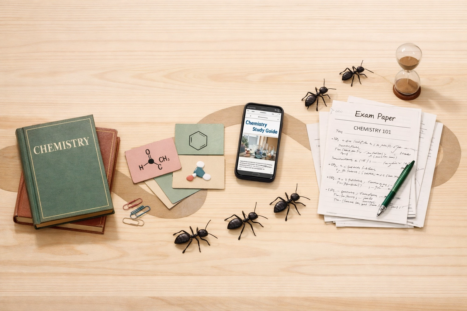 Chemistry Olympiad preparation materials including textbooks, flashcards, and past papers