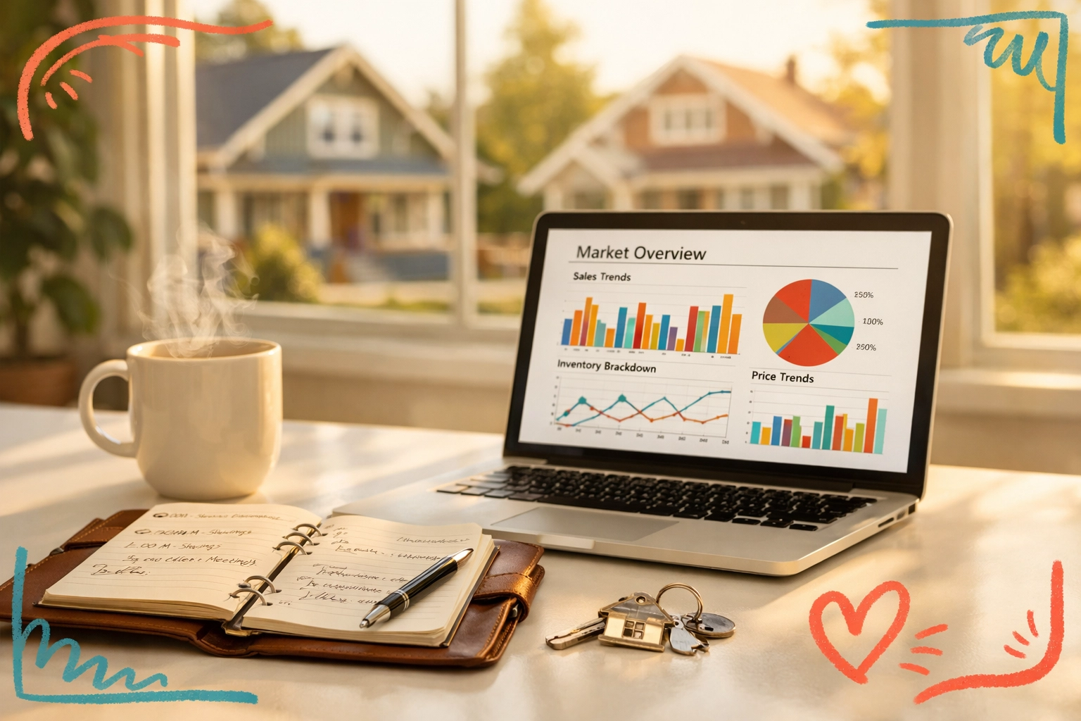 Real estate agent workspace analyzing North Metro Atlanta market data and analytics for January 2026