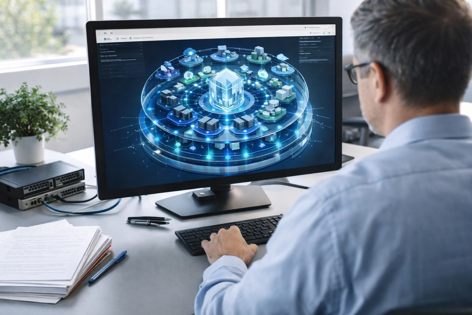 Multi-layered ServiceNow CMDB structure with integrated ICT assets, applications, and third-party connections