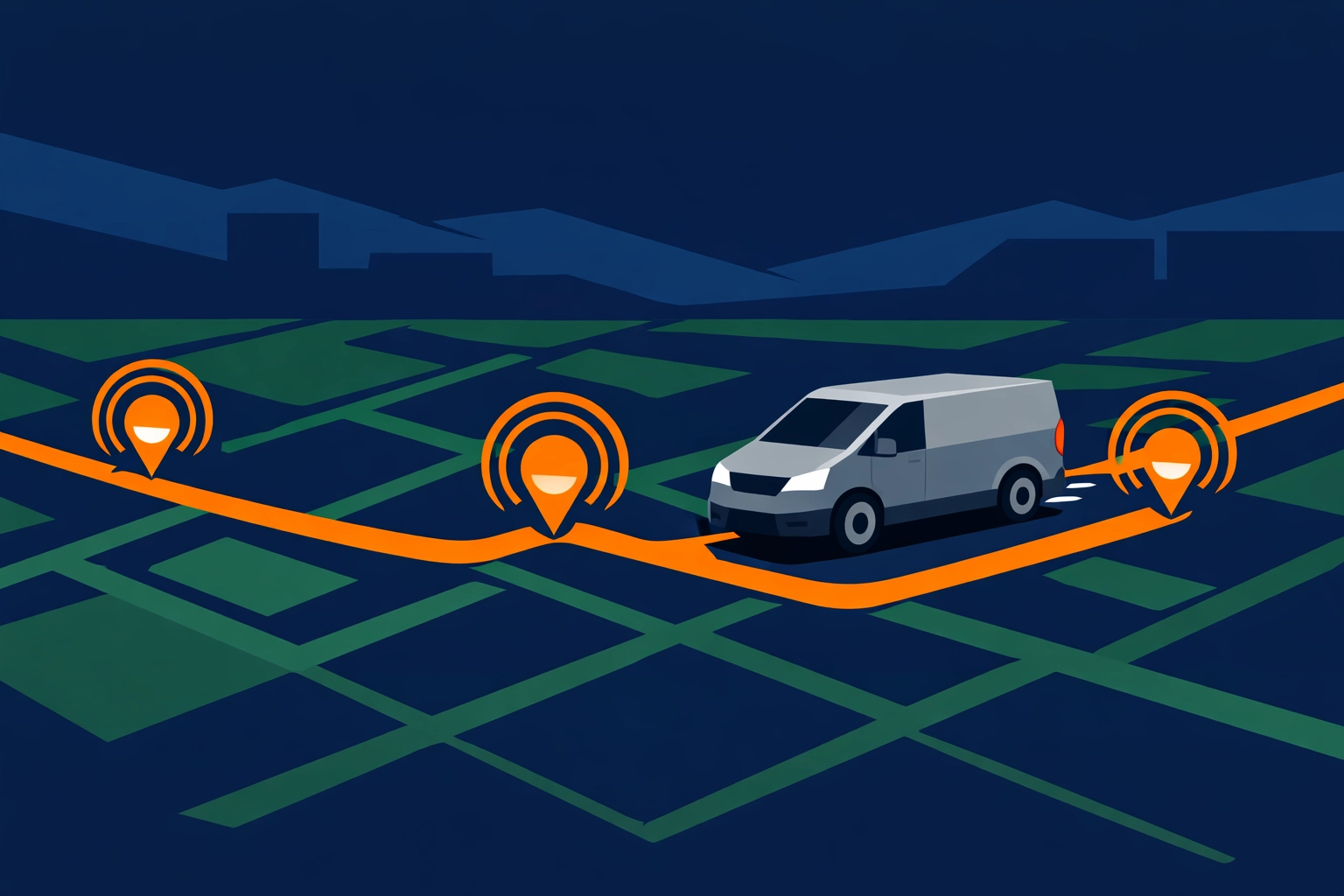 Property maintenance vehicle with GPS tracking for service transparency and accountability.