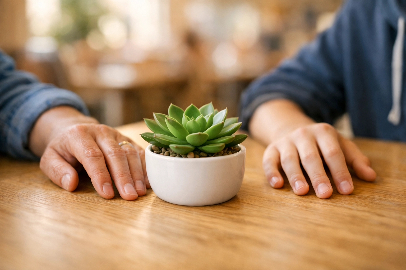 Nurturing support between a mentor and student in a behavioral health residential program.