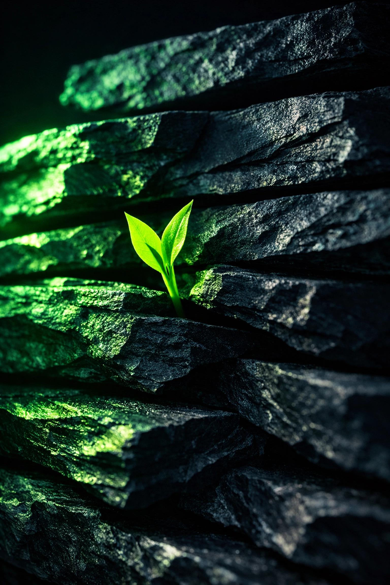 Modern slate stone hardscape representing professional Missouri landscaping and lawn care services.