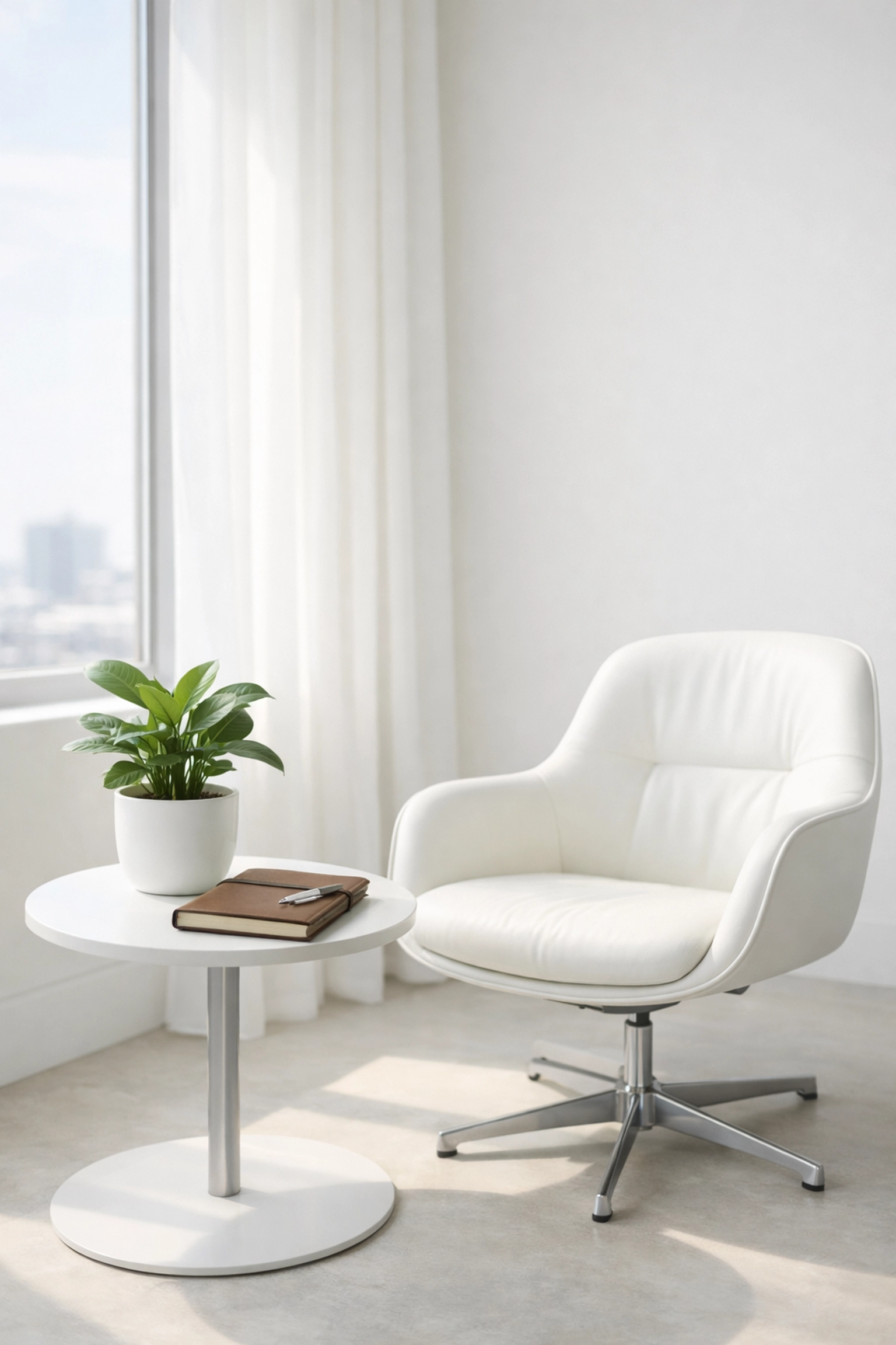 A modern chiropractic consultation room showing the success of an exclusive practice partnership.