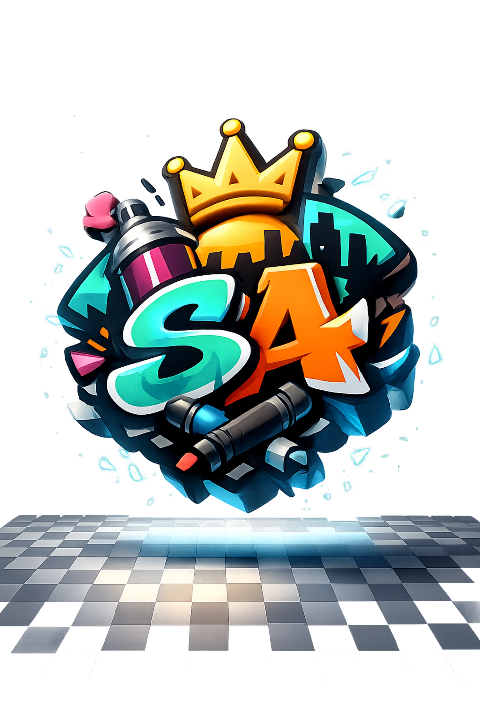 Digital design with transparent checkerboard background ready for custom DTF printing.