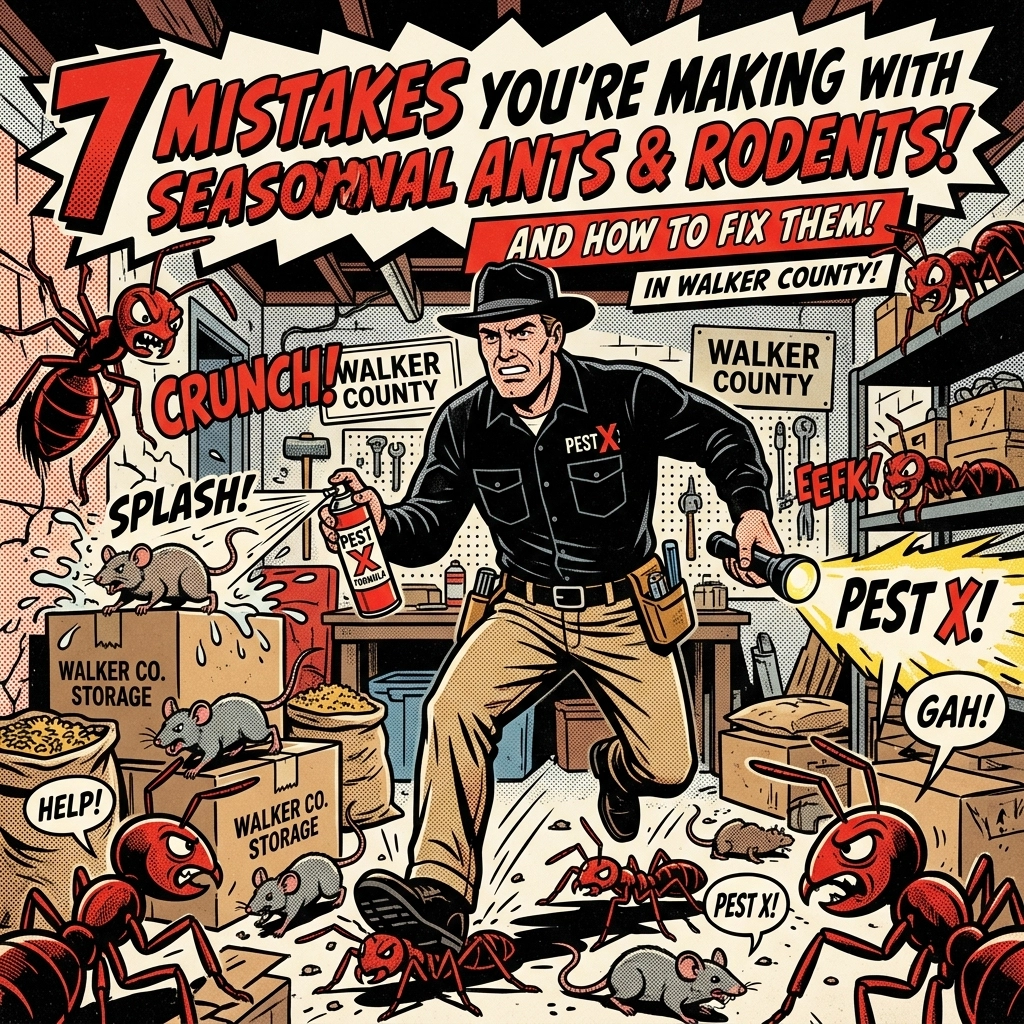 [HERO] 7 Mistakes You’re Making with Seasonal Ants and Rodents in Walker County (and How to Fix Them)