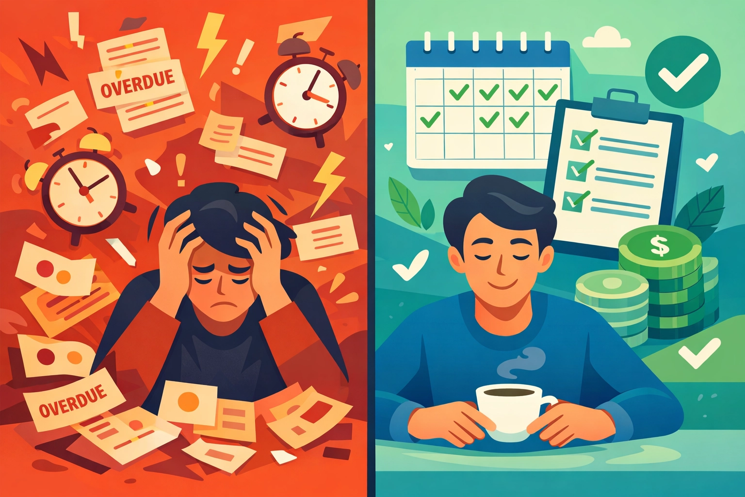 Comparison of disorganized versus strategic payment management for trade business cash flow