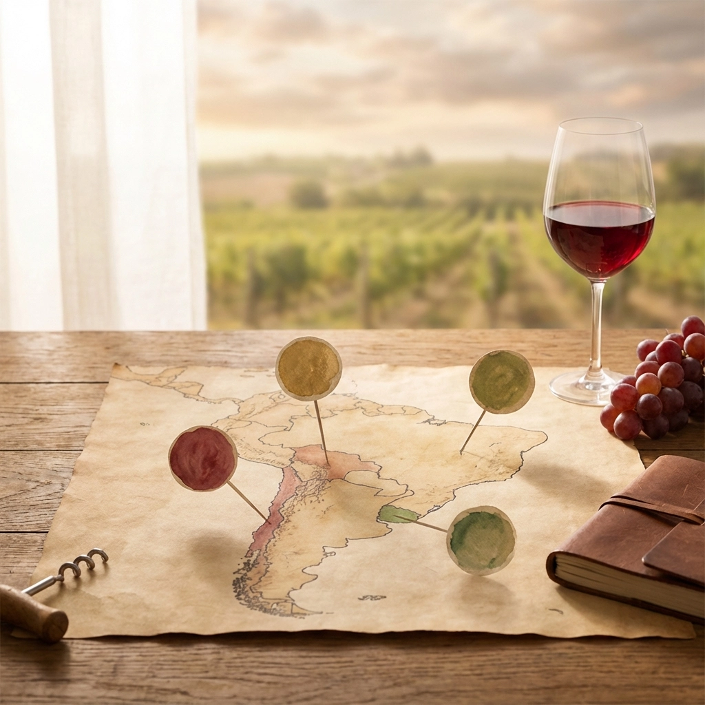 South America Wine Regions Map