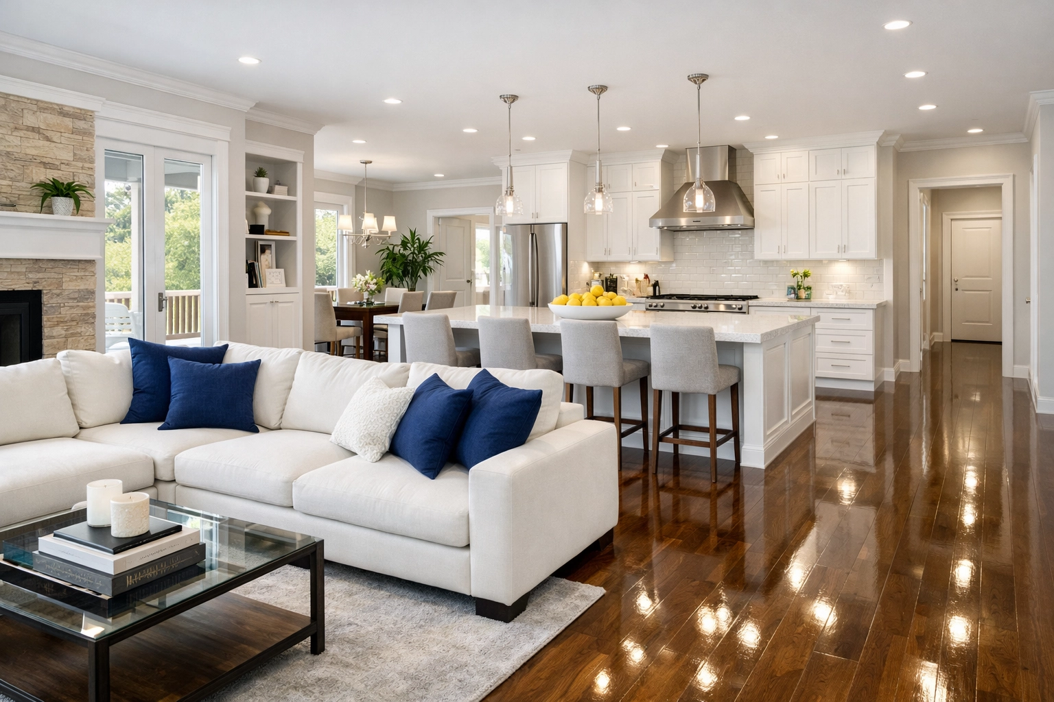 A pristine Ashland home interior following a professional weekly house cleaning service.