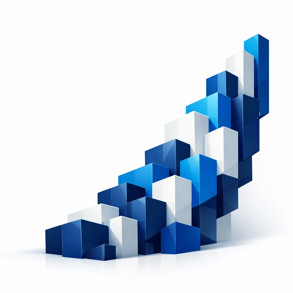 Rising blocks symbolizing organizational resilience and scaling through human-centered strategies.