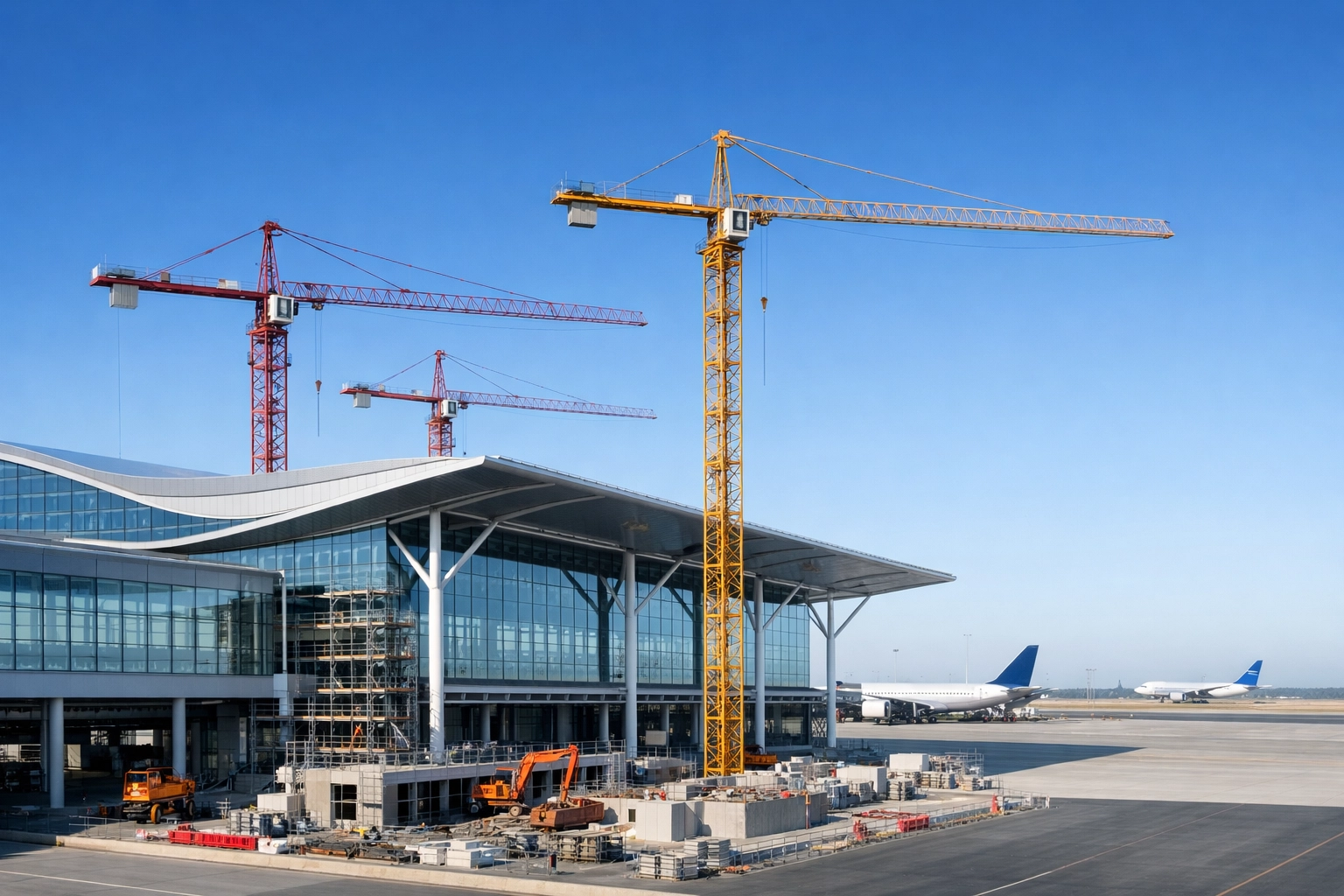 Northwest Florida Beaches International Airport expansion construction project in Bay County