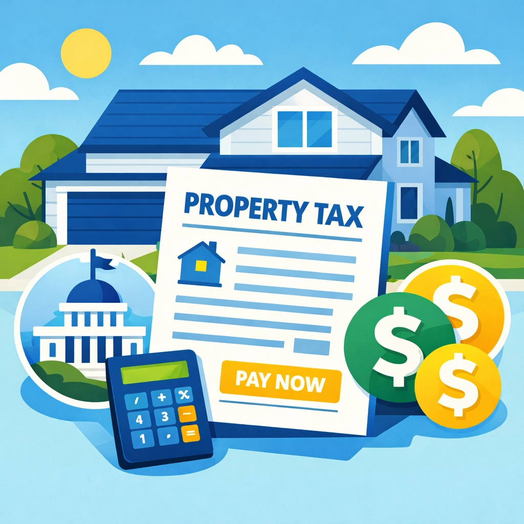 Home with property tax documents illustrating SALT deduction increase to $40,000