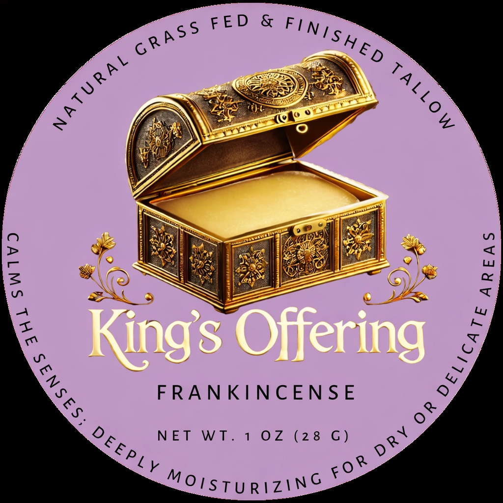 King's Offering balm tin
