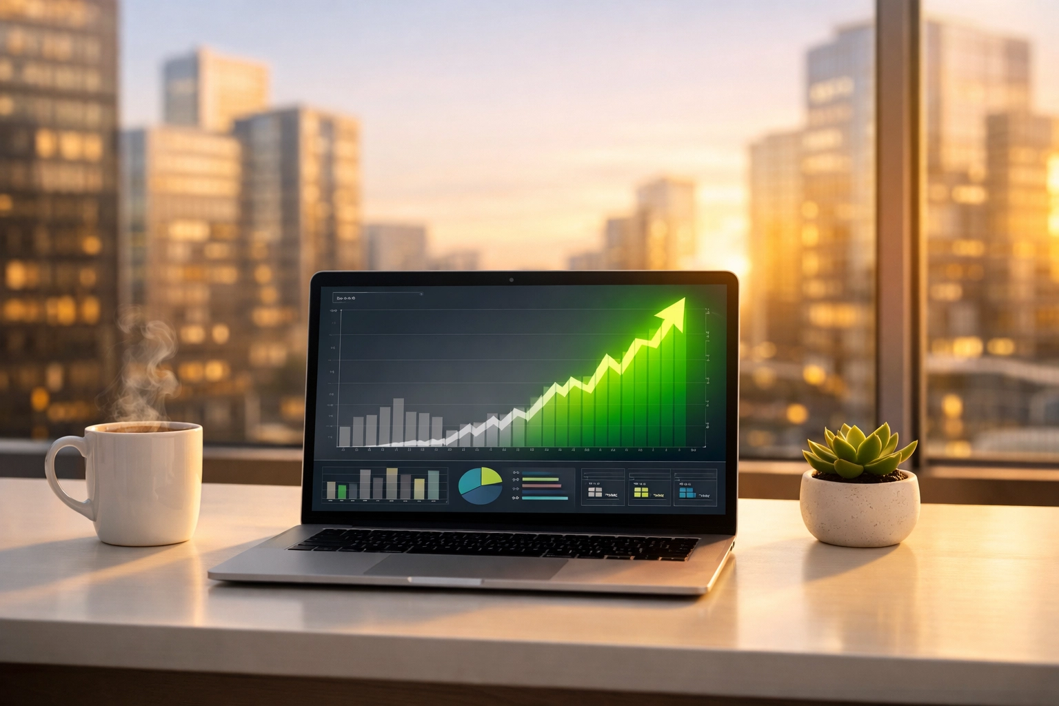 A modern laptop displaying job search progress and increased callbacks after professional resume help.