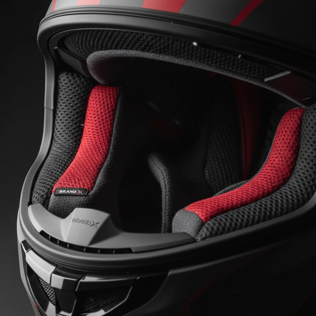 Interior de casco cómodo